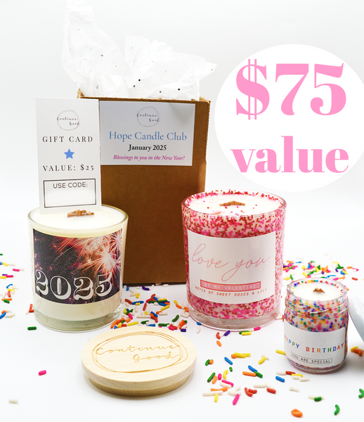 FREE Trial of Candle Club + $25 Gift Card + Valentine's Day Candle + Happy Birthday Sample - Candle of the Month Club Subscription ($75+ Value)