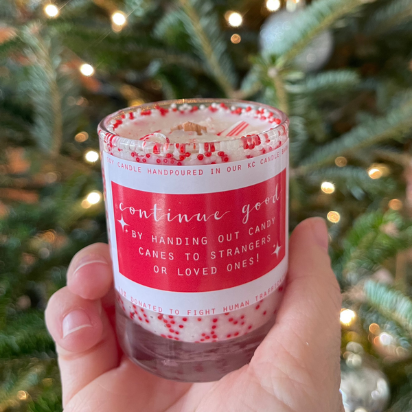 Candy Cane Candle